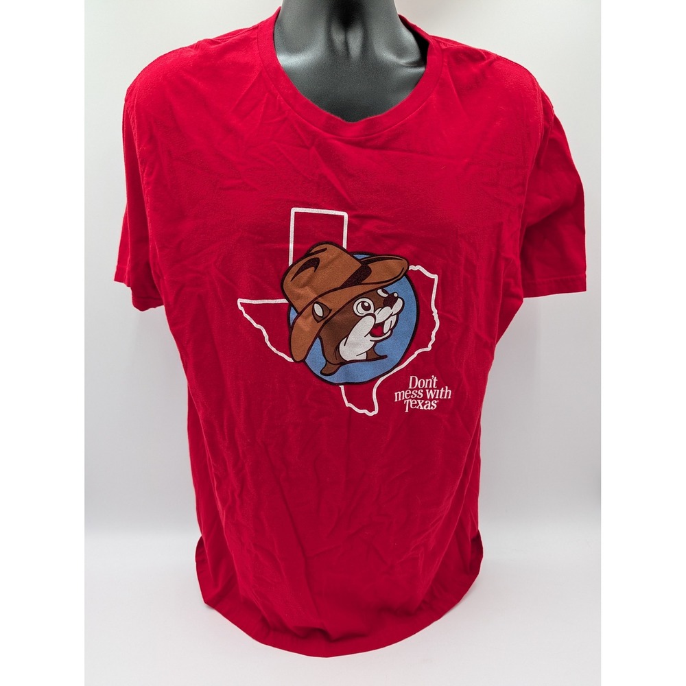 Bucees Texas Don't Mess With Texas Critter‎ Don't Litter Red T Shirt Mens Size L